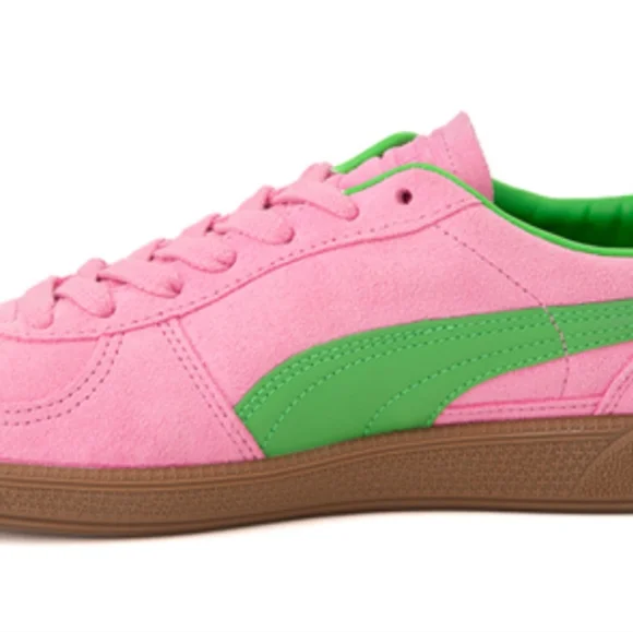 Puma Palermo Women's Athletic Shoe In Pink Delight and Green - Picture 4 of 5